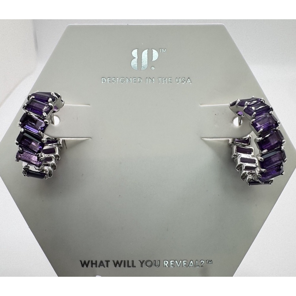 Bomb Party Feb Earrings ER81982 Unicorn Stairs Leaning To Heaven Amethyst
